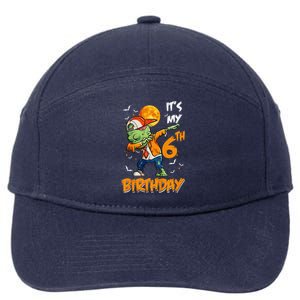 Funny Its My 6th Birthday Dabbing Zombie Halloween Costume 7-Panel Snapback Hat