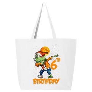 Funny Its My 6th Birthday Dabbing Zombie Halloween Costume 25L Jumbo Tote