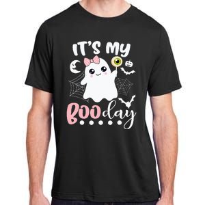 Funny Its My Boo Day Cute Halloween Birthday Ghost Pink Bow Adult ChromaSoft Performance T-Shirt