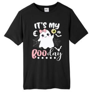 Funny Its My Boo Day Cute Halloween Birthday Ghost Pink Bow Tall Fusion ChromaSoft Performance T-Shirt