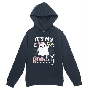 Funny Its My Boo Day Cute Halloween Birthday Ghost Pink Bow Urban Pullover Hoodie