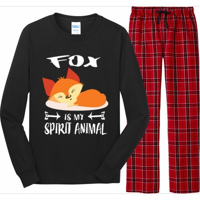 Fox Is My Spirit Animal Funny Gift Long Sleeve Pajama Set