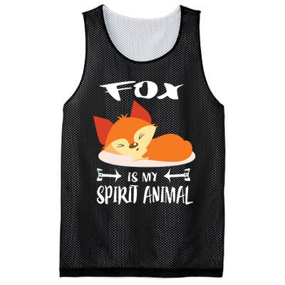 Fox Is My Spirit Animal Funny Gift Mesh Reversible Basketball Jersey Tank