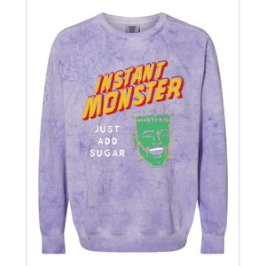 Frankenstein Instant Monster Just Add Sugar Halloween Colorblast Crewneck Sweatshirt