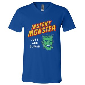 Frankenstein Instant Monster Just Add Sugar Halloween V-Neck T-Shirt