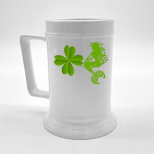 Funny Irish Mermaid Love Shamrock St Patricks Day Funny Gift Beer Stein