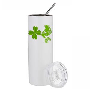 Funny Irish Mermaid Love Shamrock St Patricks Day Funny Gift Stainless Steel Tumbler