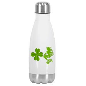 Funny Irish Mermaid Love Shamrock St Patricks Day Funny Gift Stainless Steel Insulated Water Bottle