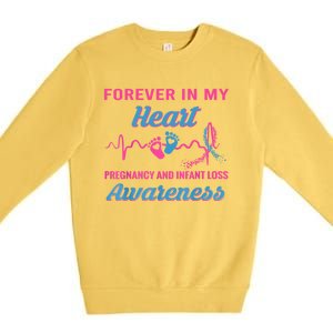 Forever In My Heart Pregnancy Infant Loss Awareness Gift Premium Crewneck Sweatshirt