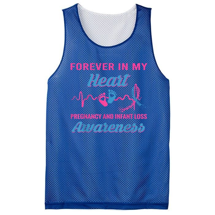 Forever In My Heart Pregnancy Infant Loss Awareness Gift Mesh Reversible Basketball Jersey Tank