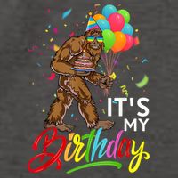 Funny ItS My Birthday Bigfoot Sasquatch Party Celebration Vector Backpack