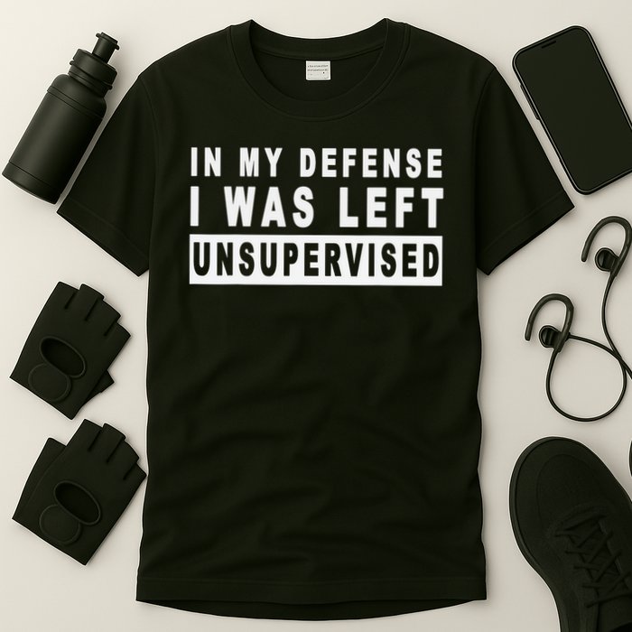 Funny In My Defense I Was Left Unsupervised Short Sleeve T-Shirt