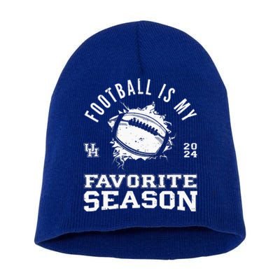 Football Is My Favorite Season Cougars Short Acrylic Beanie