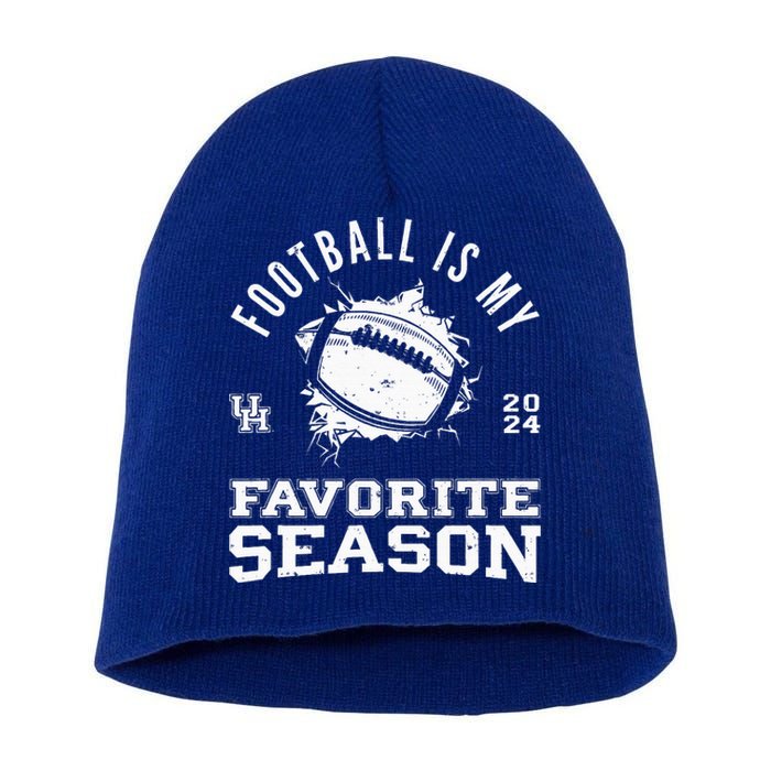 Football Is My Favorite Season Cougars Short Acrylic Beanie