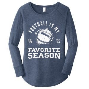 Football Is My Favorite Season Cougars Women's Perfect Tri Tunic Long Sleeve Shirt