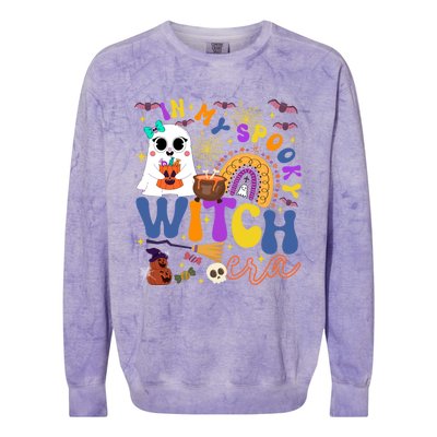 Funny In My Spooky Witch Era Halloween Colorblast Crewneck Sweatshirt