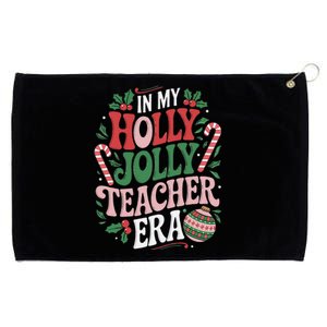 Festive In My Holly Xmas Jolly Teacher Era Look Christmas Grommeted Golf Towel