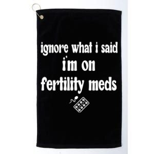 Funny Ivf Mom Ivf Transfer Day Embryo Transfer Gift Platinum Collection Golf Towel