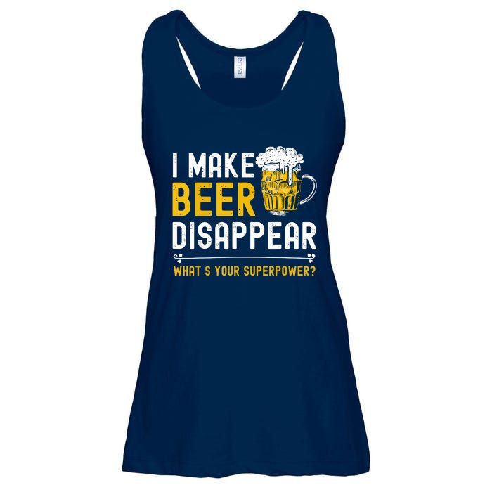 Funny I Make Beer Disappear What's Your Superpower Ladies Essential Flowy Tank