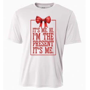 Funny ItS Me Hi IM The Present ItS Me Cooling Performance Crew T-Shirt