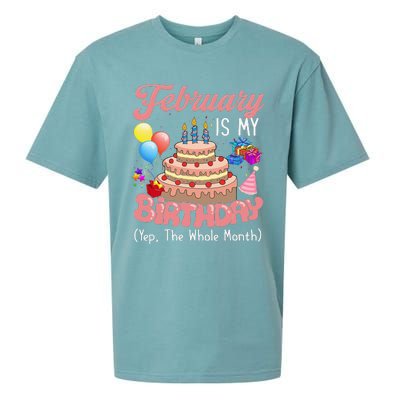 February Is My Birthday Yep The Whole Month Birthday Gift Sueded Cloud Jersey T-Shirt