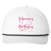 February Is My Birthday Yep The Whole Month Funny Snapback Five-Panel Rope Hat