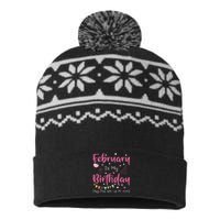 February Is My Birthday Yep The Whole Month Funny USA-Made Snowflake Beanie