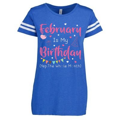 February Is My Birthday Yep The Whole Month Funny Enza Ladies Jersey Football T-Shirt