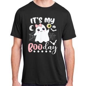 Funny Its My Boo Day Cute Halloween Birthday Ghost Pink Bow Adult ChromaSoft Performance T-Shirt