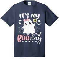 Funny Its My Boo Day Cute Halloween Birthday Ghost Pink Bow T-Shirt