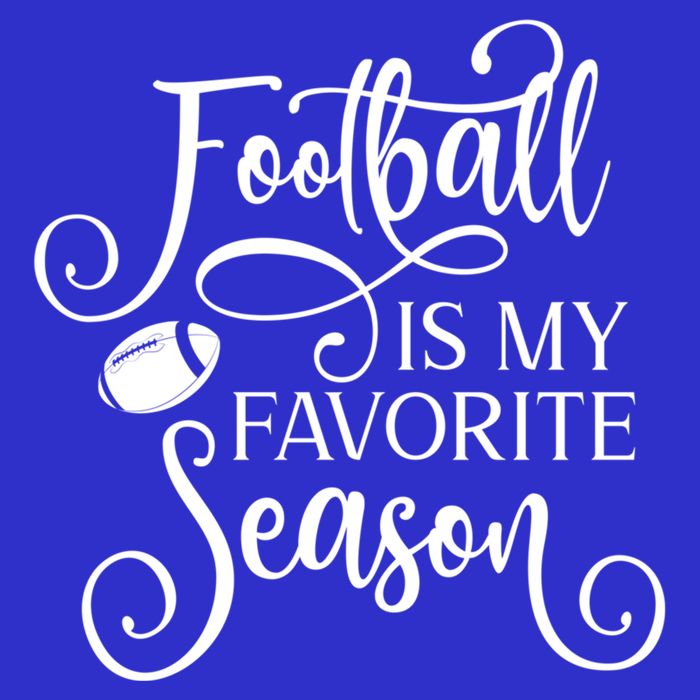 Football Is My Favorite Season Fancy White Script Sports Gift 16 in Basic Backpack