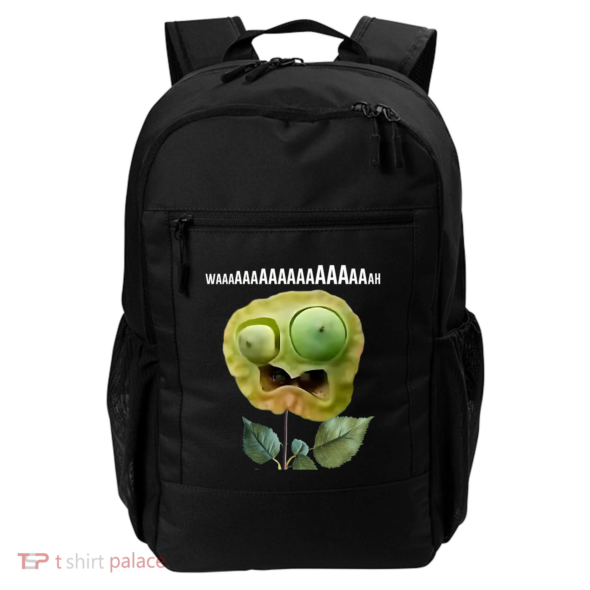 Funny Internet Meme Plant Screaming Waaaah Demotivational Daily Commute Backpack