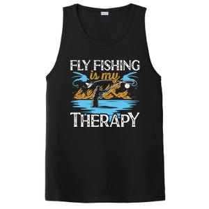 Flyfishing Is My Therapy Fly Angling Fish Hunting Therapy Gift PosiCharge Competitor Tank