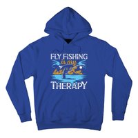 Flyfishing Is My Therapy Fly Angling Fish Hunting Therapy Gift Hoodie