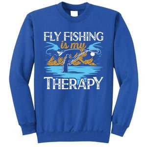 Flyfishing Is My Therapy Fly Angling Fish Hunting Therapy Gift Sweatshirt