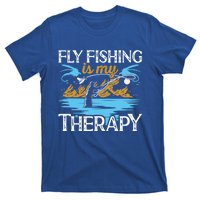 Flyfishing Is My Therapy Fly Angling Fish Hunting Therapy Gift T-Shirt