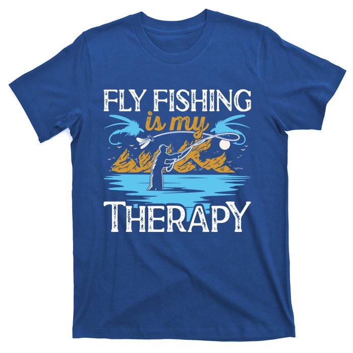 Flyfishing Is My Therapy Fly Angling Fish Hunting Therapy Gift T-Shirt