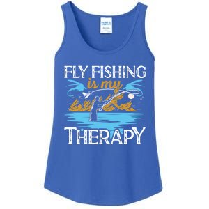 Flyfishing Is My Therapy Fly Angling Fish Hunting Therapy Gift Ladies Essential Tank