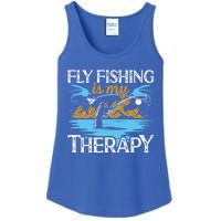 Flyfishing Is My Therapy Fly Angling Fish Hunting Therapy Gift Ladies Essential Tank