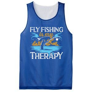 Flyfishing Is My Therapy Fly Angling Fish Hunting Therapy Gift Mesh Reversible Basketball Jersey Tank