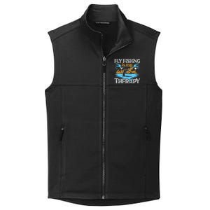 Flyfishing Is My Therapy Fly Angling Fish Hunting Therapy Gift Collective Smooth Fleece Vest