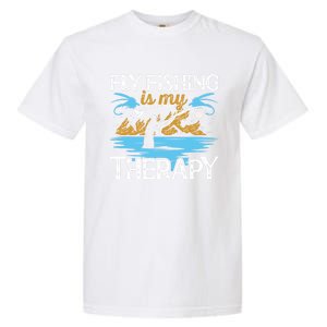 Flyfishing Is My Therapy Fly Angling Fish Hunting Therapy Gift Garment-Dyed Heavyweight T-Shirt