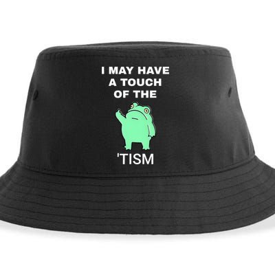 Frog I May Have A Touch Of The Tism Sustainable Bucket Hat