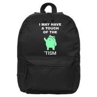 Frog I May Have A Touch Of The Tism 16 in Basic Backpack