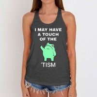 Frog I May Have A Touch Of The Tism Women's Knotted Racerback Tank