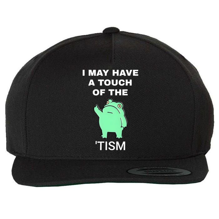 Frog I May Have A Touch Of The Tism Wool Snapback Cap