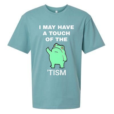 Frog I May Have A Touch Of The Tism Sueded Cloud Jersey T-Shirt
