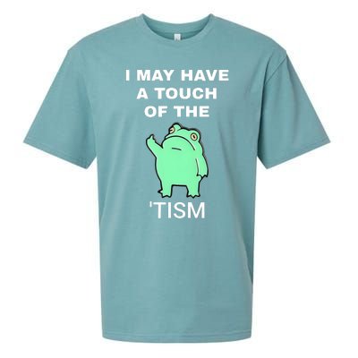 Frog I May Have A Touch Of The Tism Sueded Cloud Jersey T-Shirt