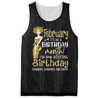 February It's My Birthday Month I'm Now Accepting Birthday Mesh Reversible Basketball Jersey Tank