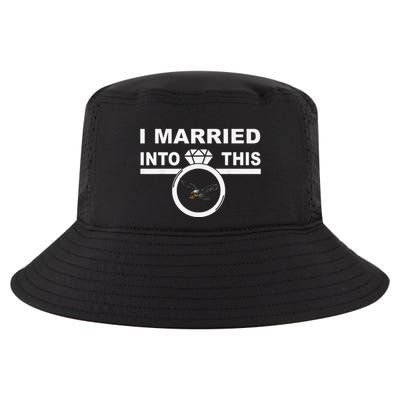 Funny I Married Into This Eagles Design Quote Cool Saying Cool Comfort Performance Bucket Hat